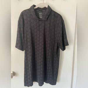 Black and Gray Nike Men’s Golf Polo Large